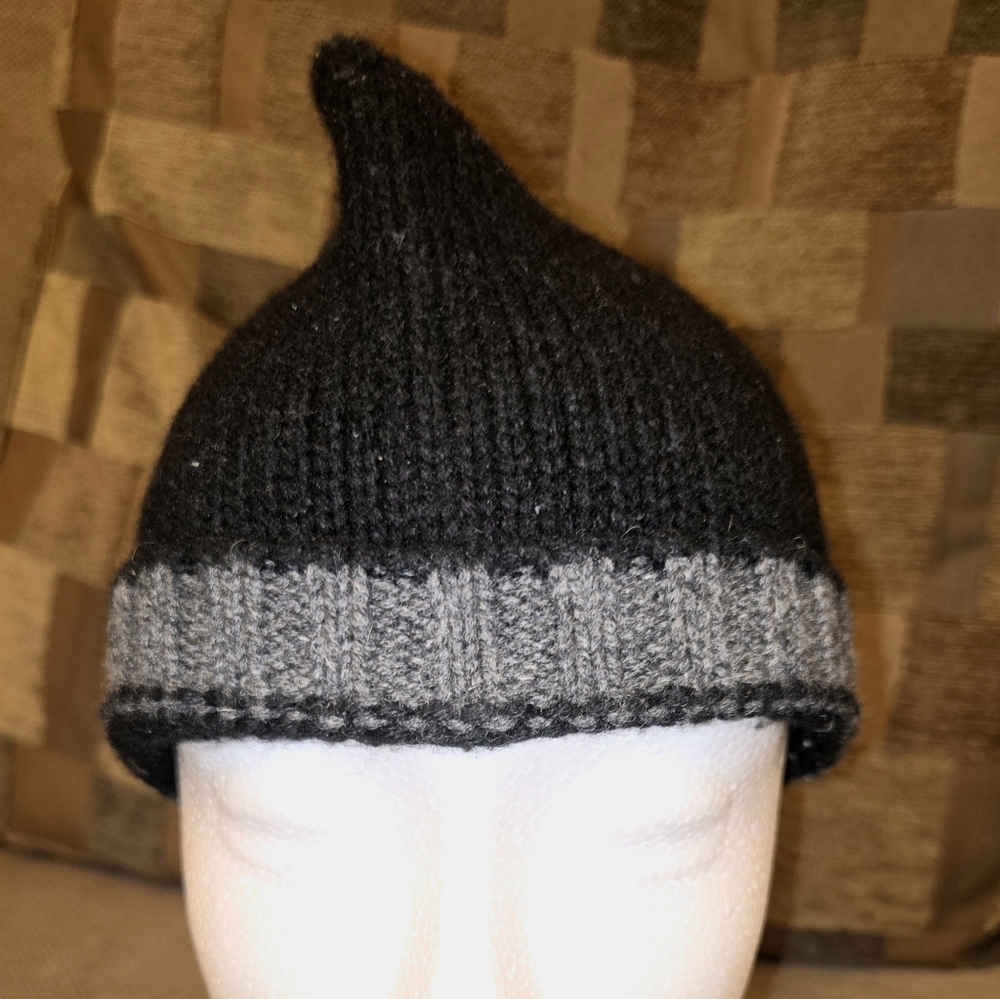 Michael Kors Black and Gray Knit Beanie Hat